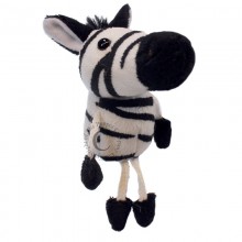 Zebra finger puppet