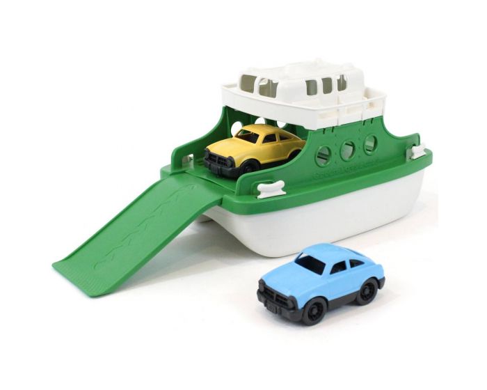 Ferry Boat with Cars - Green