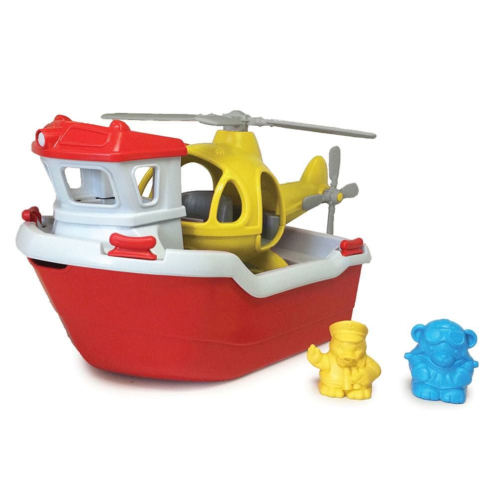 Rescue Boat with Helicopter